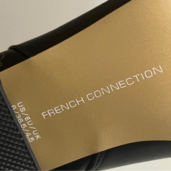 French Connection Toni Booties Black Ankle Boots - Picture 2 of 7